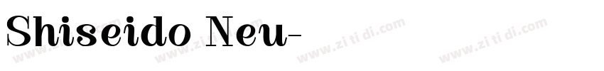 Shiseido Neu字体转换